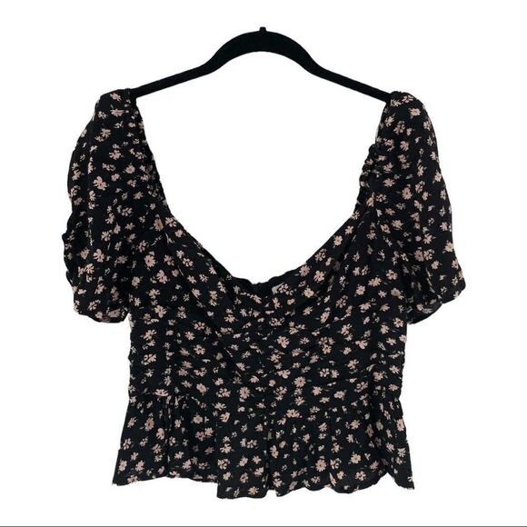 ASTR The Label Sweetheart Neckline Ditsy Floral Top L - Picture 4 of 9